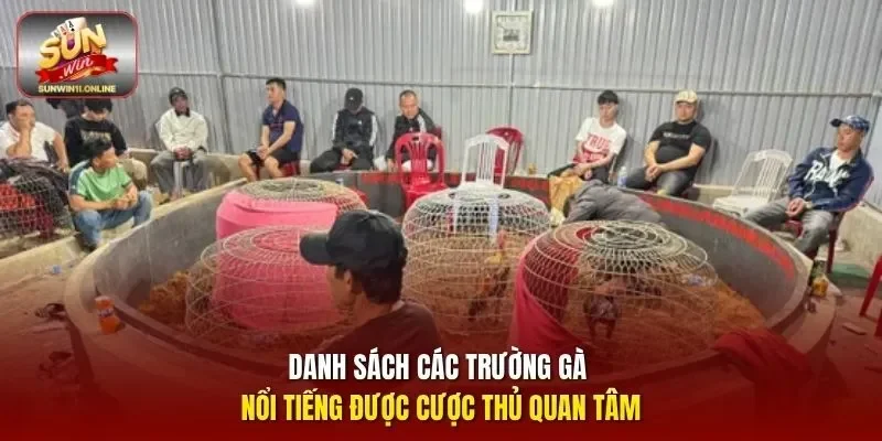 Các Trường Gà Nổi Tiếng Và Trải Nghiệm Đá Gà Hấp Dẫn 3 Sunwin Danh sách Các trường gà nổi tiếng được cược thủ quan tâm