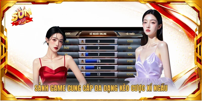 Sảnh game cung cấp đa dạng kèo cược xí ngầu